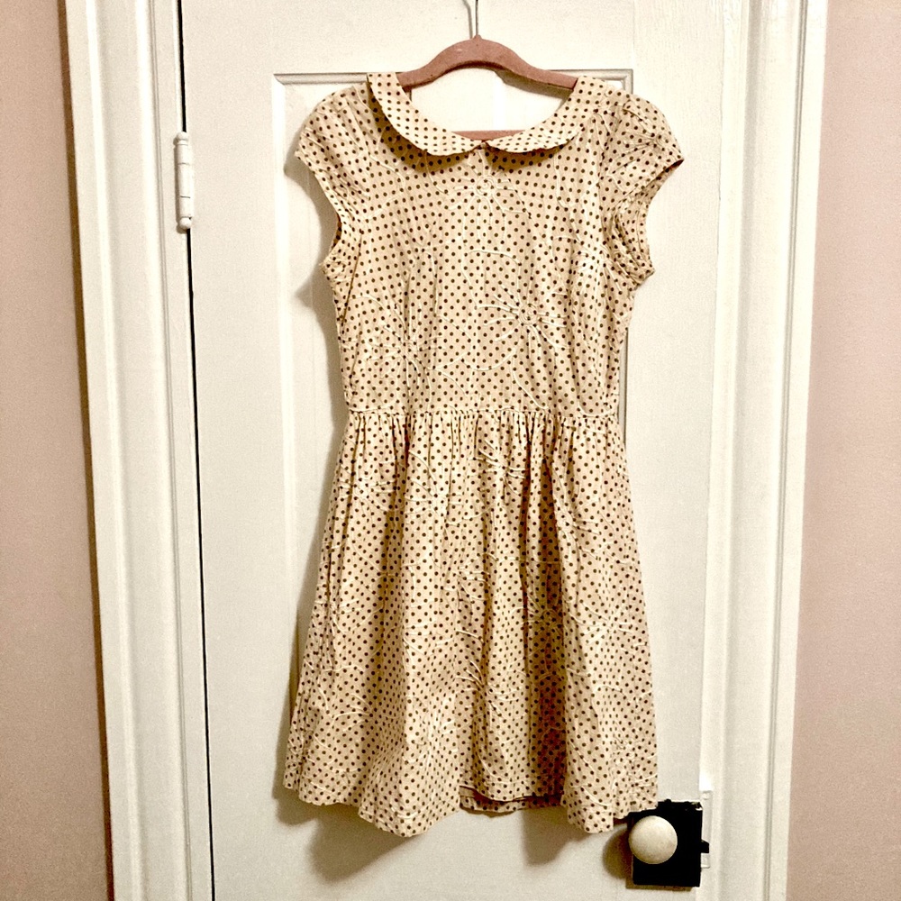 Dear Creatures vintage antique polka dot dress New Girl